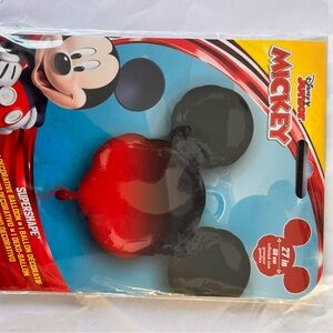 Disney Mickey Ears Shaped Blue and Red Party Balloon